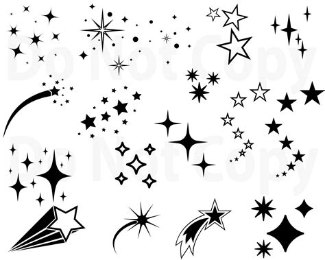 stars svg bundle star vector shooting stars svg file  etsy