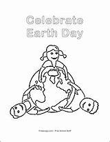 Earth Coloring Celebrate Globe Christmas Freeology April Snowman sketch template