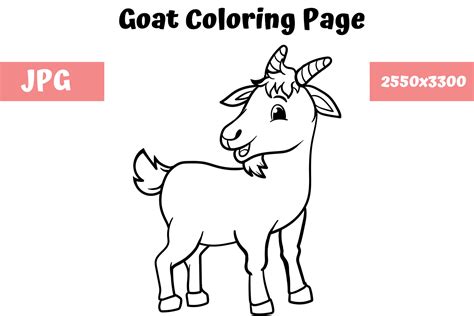 preschool goat coloring page