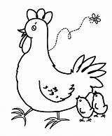Coloring Pages Simple Shapes Hen Kids Hens Colouring Printable Basic Easy Drawing Animals Sheets Clipart Sheet Fun Library Book Objects sketch template