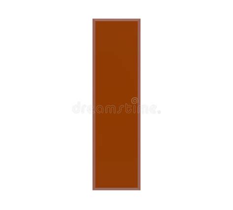 brown letter  collection  white background stock illustration