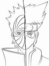 Kakashi Coloring Naruto Pages Tobi Obito Hatake Deviantart Printable Library Clipart Template Coloringhome Toby sketch template