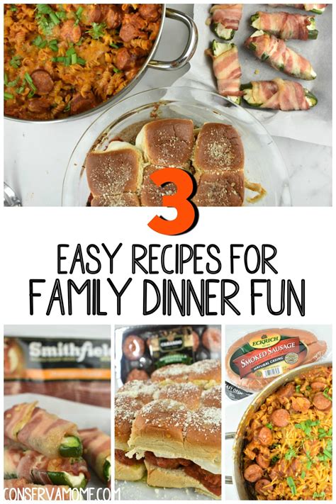 easy recipes  family dinner fun conservamom