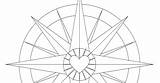 Rose Coloring Compass sketch template