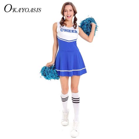 okayoasis sexy high school cheerleader costume cheer girls uniform