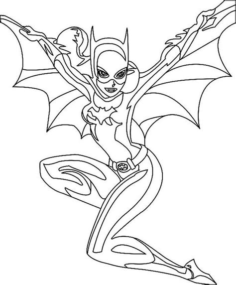 printable batgirl coloring pages
