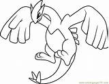 Lugia Legendario Pokémon Alola Raichu Dibujosonline Sombra Lendário Alolan Coloringpages101 Colorironline Sparad Teckningar sketch template