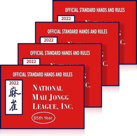 tarjetas mahjong  manos  reglas oficiales tamano estandar