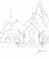 Drawing Temple Buddhist Mall Sukhothai Getdrawings Shopping sketch template