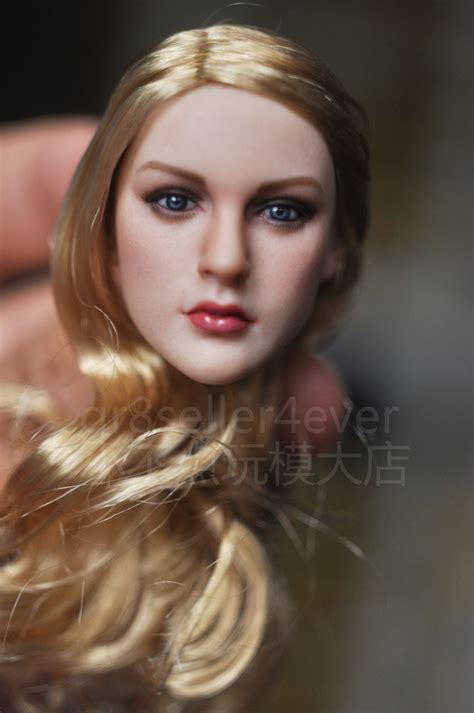 Kimi Toys Kt007 1 6 Head Sculpt Beautiful Blond Hair Sexy Girl Fit 12