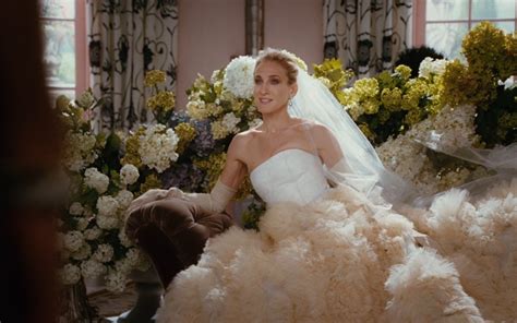 vera wang bridal dress worn by sarah jessica parker as carrie bradshaw in sex and the city 2008