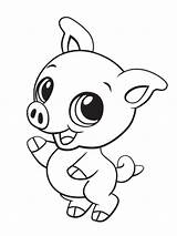 Coloring Animals Cute Pages Animal Baby Printable Outline Kids Pig Tattoo Adults Animated Anime Color Dog Print Cheerful Piglet Getcolorings sketch template