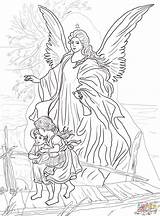 Coloring Pages Angel Printable Angels Guardian Adult Adults Colouring Beautiful Supercoloring Catholic Books sketch template