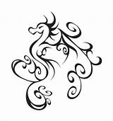 Dragon Simple Tattoo Tribal Line Cute Drawing Outline Tattoos Baby Designs Book Chinese Clipart Women Drawings Marks Cliparts Celtic Clipartbest sketch template