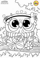Coloring Pages Cuties Bojanke Owl Animal Branch Bontontv Books Preschool Printables Kids Cute Kawaii sketch template