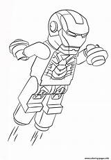 Iron Man Coloring Lego Pages Printable sketch template