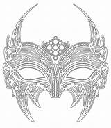 Mask Coloring Pages Christmas sketch template