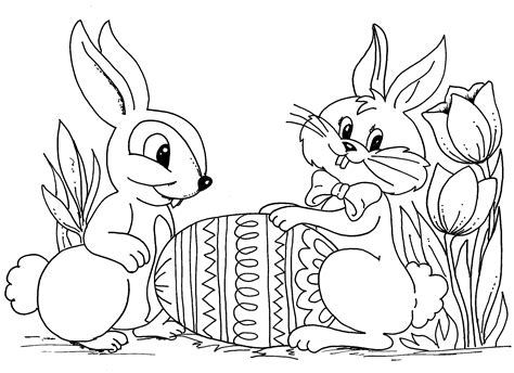 bunny easter coloring pages   print