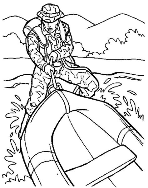 military rubber boat coloring pages color luna
