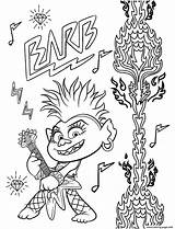 Trolls Barb Queen Coloriage Poppy Imprimé sketch template