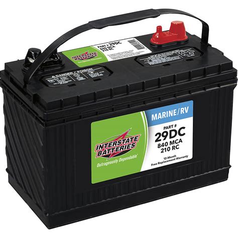 Interstate Batteries Deep Cycle Group 29 840 Marine Cranking Amp