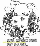 Showers April Pages Coloring Getcolorings sketch template