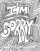 Sorry Coloring Im Pages Sympathy Adult Printable Color Colouring Print Apology Etsy 5x11 Pdf Digital Getcolorings Blank Cool sketch template