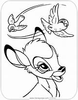 Bambi Coloring Pages Disneyclips Birds sketch template