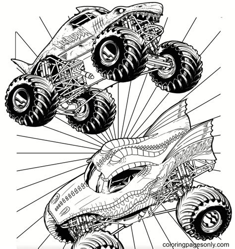 printable monster jam coloring pages printable word searches