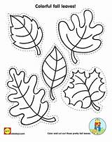 Leaves Coloring Pages Fall Kindergarten Printable Color Falling Print Getcolorings sketch template