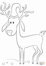 Coloring Reindeer Christmas Cartoon Pages Printable Supercoloring Weihnachten Categories sketch template