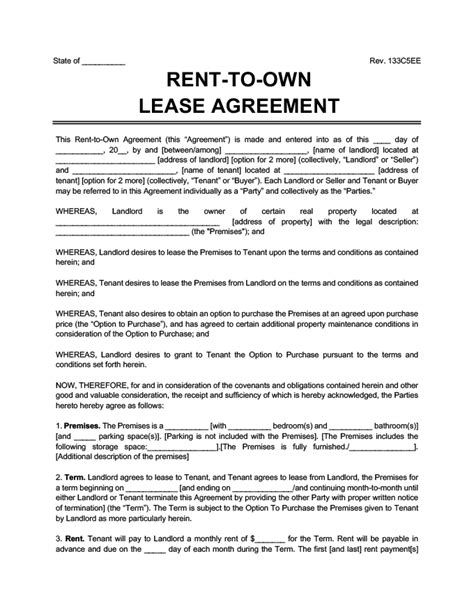 rent   contract  printable