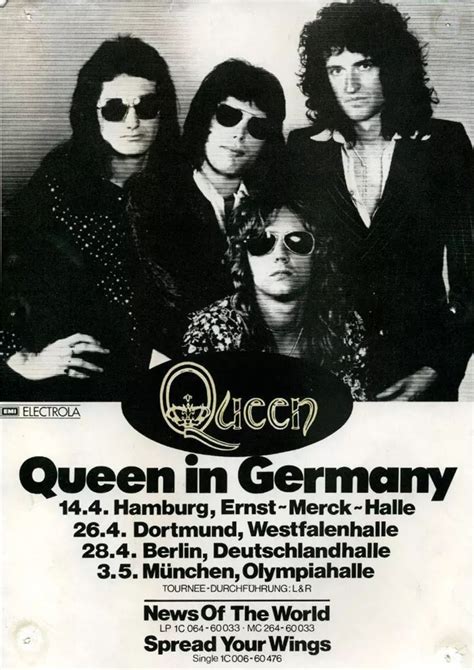 flyer ad queen  germany  april   bulsara queen banda