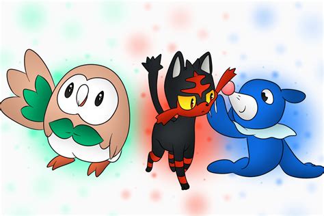 alola starters  darkrexs  deviantart