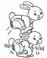 Bunny Coloring Hopping Buddys Pages His Back Color Kids sketch template