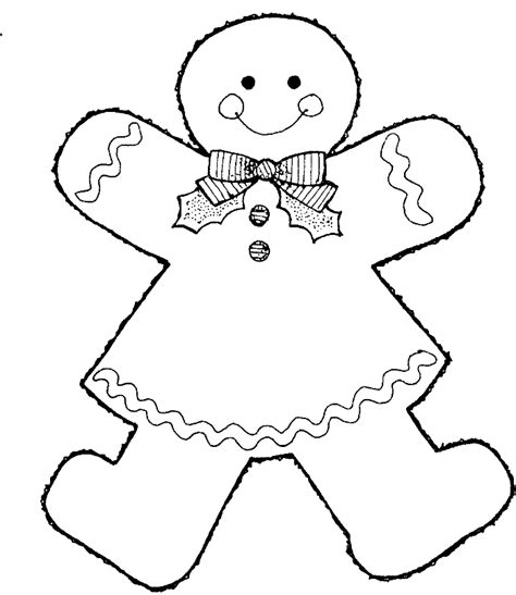 gingerbread girl coloring page  getdrawings