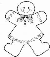 Gingerbread Girl Coloring Pages Printable Getcolorings Color sketch template
