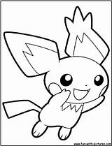 Pichu Coloring Pages Pokemon Printable Fun Getcolorings Color sketch template