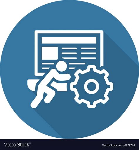 technical support icon flat design royalty  vector image
