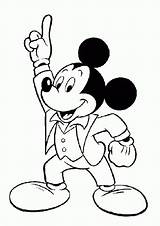 Coloring Mickey Mouse Print sketch template