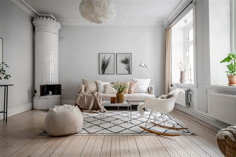cozy scandinavian livingroom  soft tones