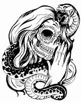 Coloring Caveira Mexicana Caveiras Mexicanas Stencils Clipartmag Tatuajes Calaveras Divujos Caras Payasos Hongos Insane Tatuaje sketch template