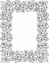 Border Coloring Pages Flower Floral Getcolorings Book Print sketch template