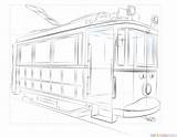 Trolley Car Draw Drawing Step sketch template