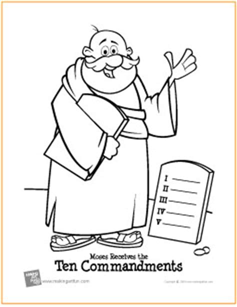 ten commandments  printable coloring page