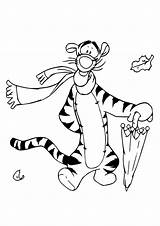 Pooh Coloring Tiger Piglet sketch template