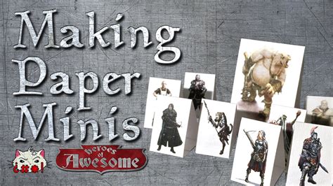 paper dungeons  dragons minis youtube