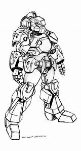 Robotech Combat Coloring Robot Mech Robots Mecha Chuckwalton Cvr Macross Gundam Sketch sketch template
