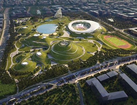 mad architects architecture  landscape   quzhou sports park