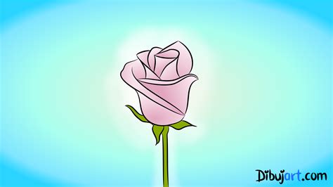 como dibujar una rosa  dibujos de rosas color claro dibujartcom